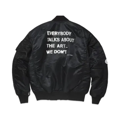 FRAGMENT x nonnative Trooper Puff Blouson Nylon Twill With Gore-Tex Windstopper® "Everybody Talks..." "Black"