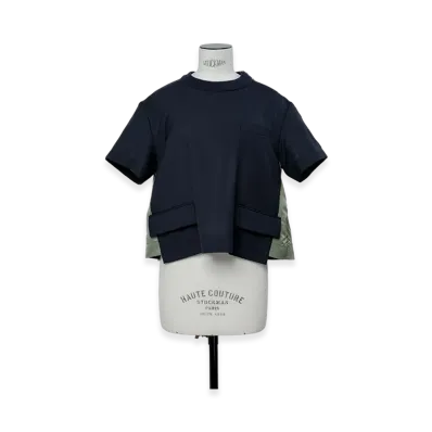 sacai Suiting Pullover "Navy/Khaki"