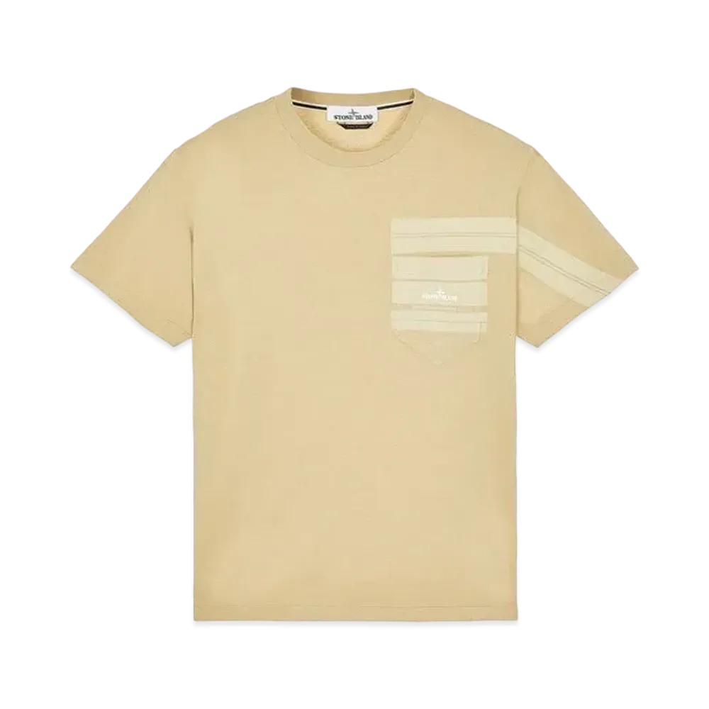 Stone Island 24679 COTTON JERSEY 'MOSAIC TWO' PRINT_SLIM FIT "Ibory"