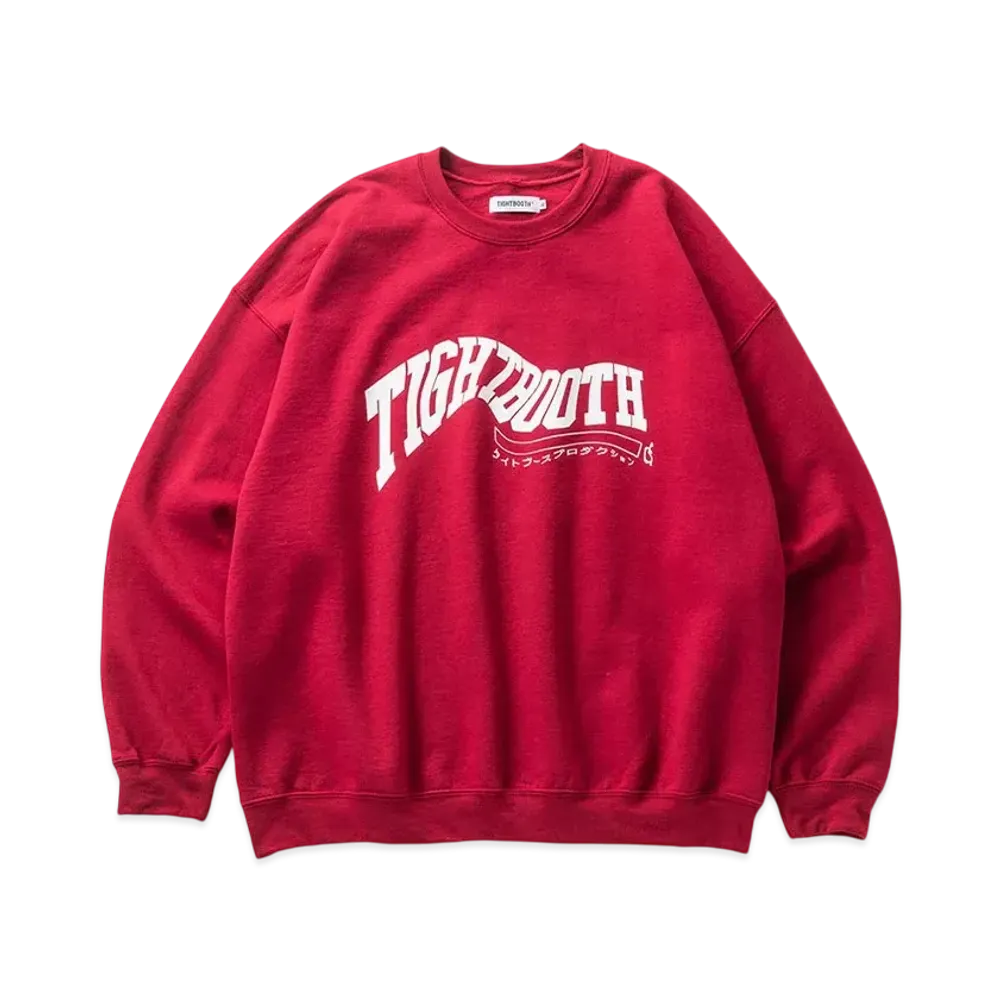 TIGHTBOOTH Acid Logo Crew Sweat Shirt "Red"