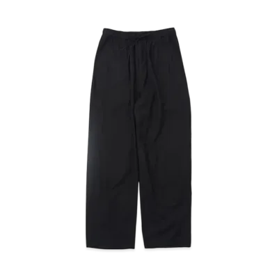 YOKE Garmentdyed Cotton Silk Twill Easy Pants "Black"