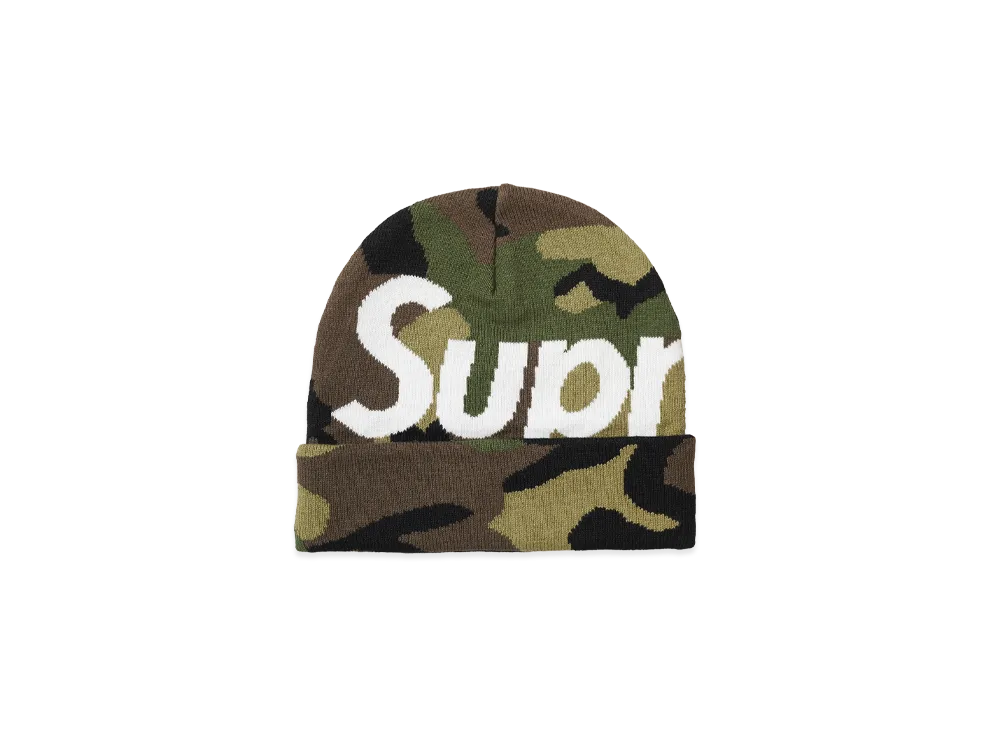 Supreme Big Logo Beanie (FW17) "Woodland Camo"