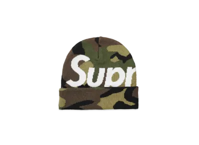 Supreme Big Logo Beanie (FW17) "Woodland Camo"