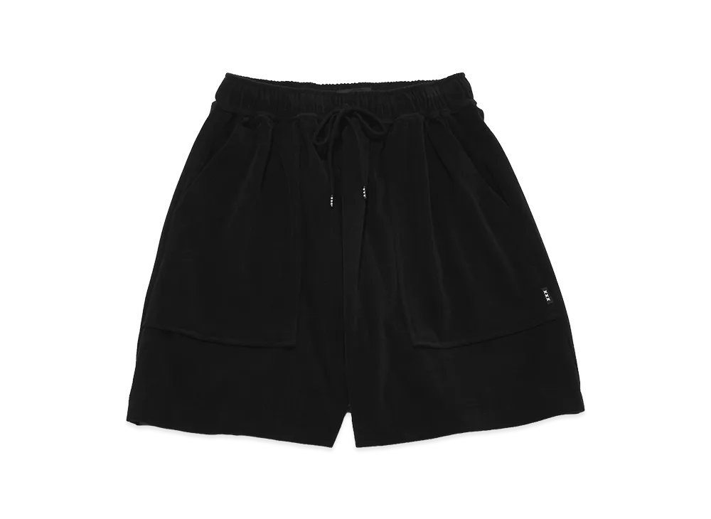 GOD SELECTION XXX Women's Back Script Logo Pile Shortpants GXL-S26-PT-04 "Black"