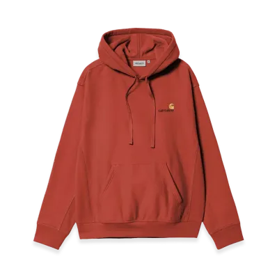 Carhartt WIP Hooded American Script Sweat "Oxide Red"