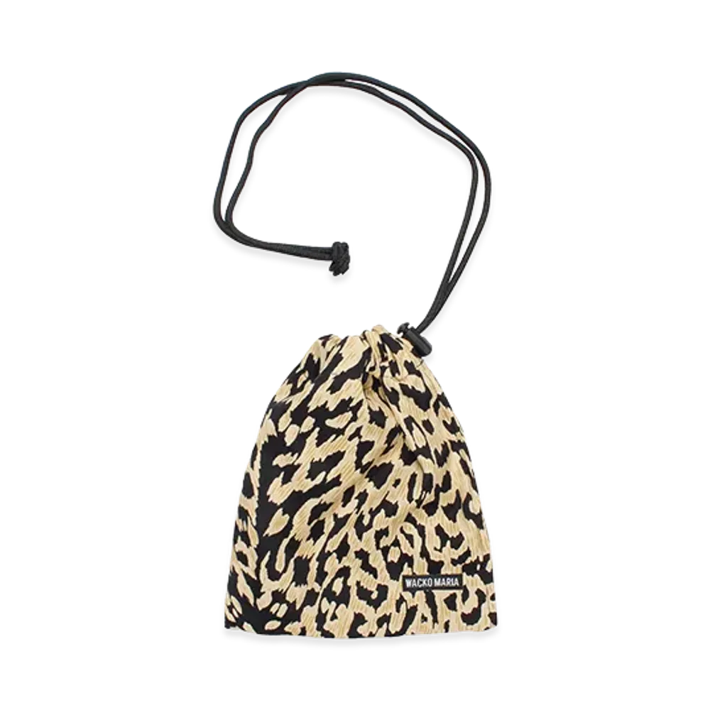 WACKO MARIA Leopard Drawstring Bag "Brown"