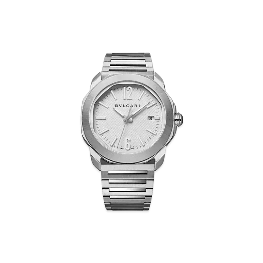 BVLGARI Octo Roma Automatic Watch "Silver/White"