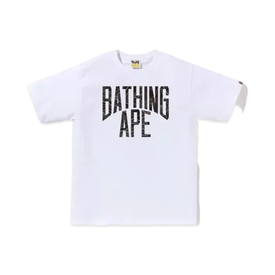 A BATHING APE Layered Line Camo NYC Logo Tee "White/Black"
