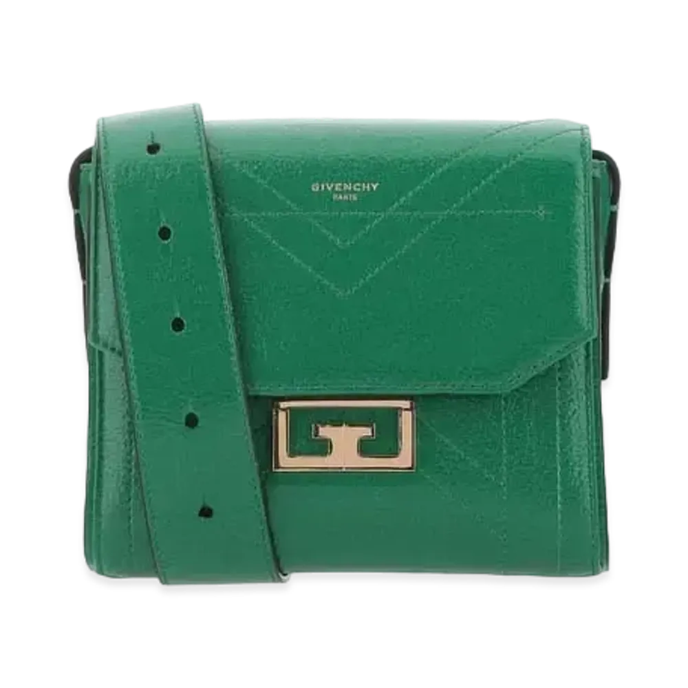 GIVENCHY Eden Leather Shoulder Bag "Green"