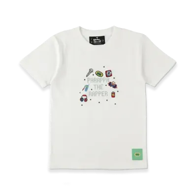 WIND AND SEA x Parappa The Rapper Kids Parappa Rhinestone Tee "White"