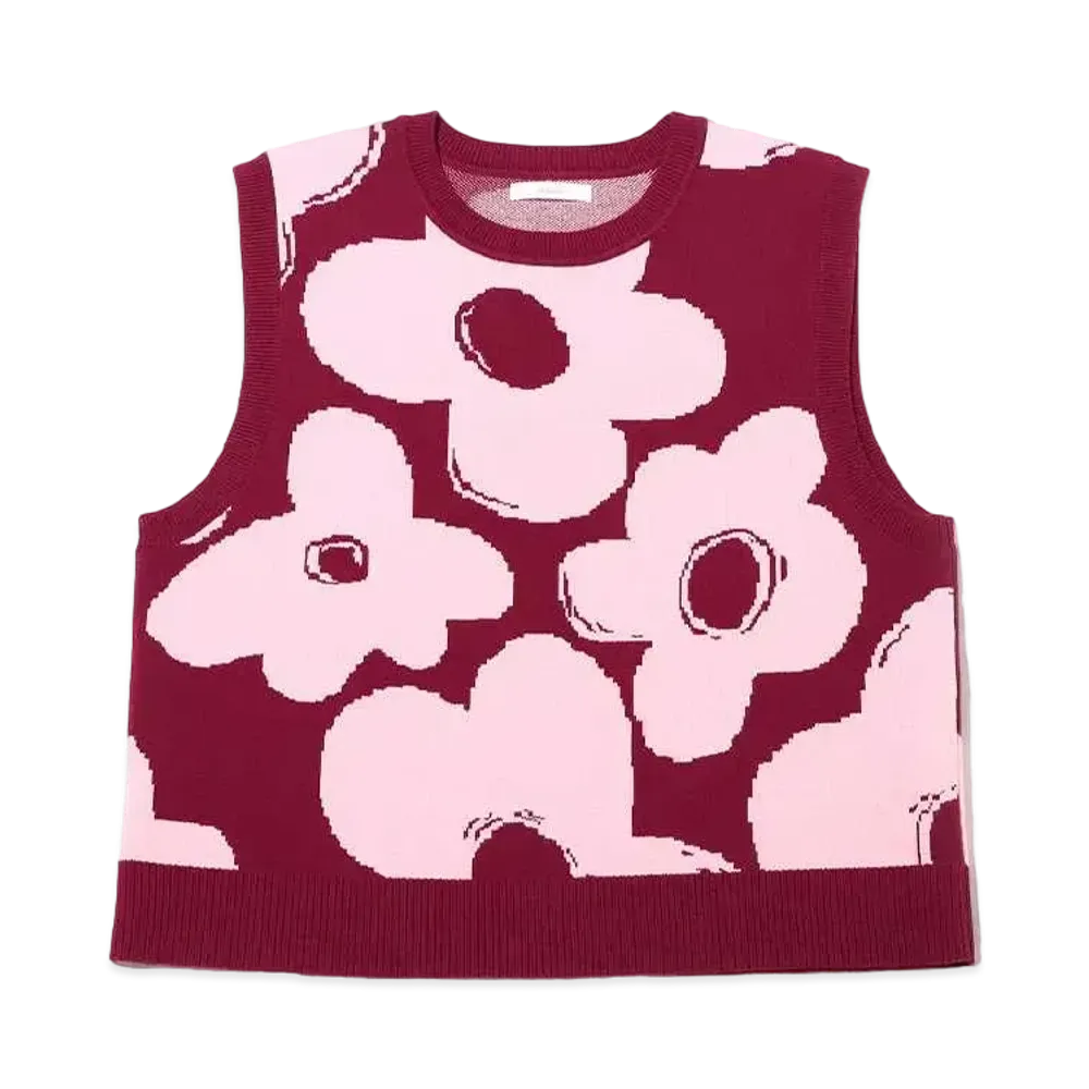 atmos pink Flower Knit Vest "Pink"
