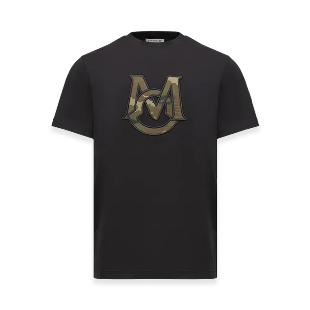 MONCLER Monogram Cotton T-Shirt "Black"