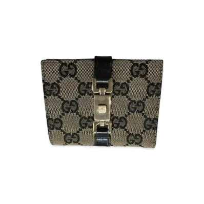 GUCCI Jackie Wallet "Beige/Black"