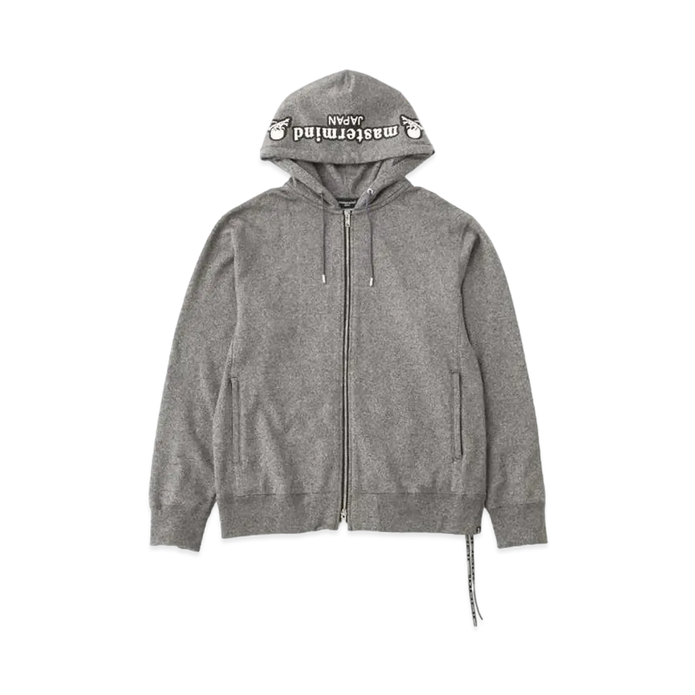 mastermind JAPAN Embroidery-Ish Zip Up Hoodie "Top Gray"