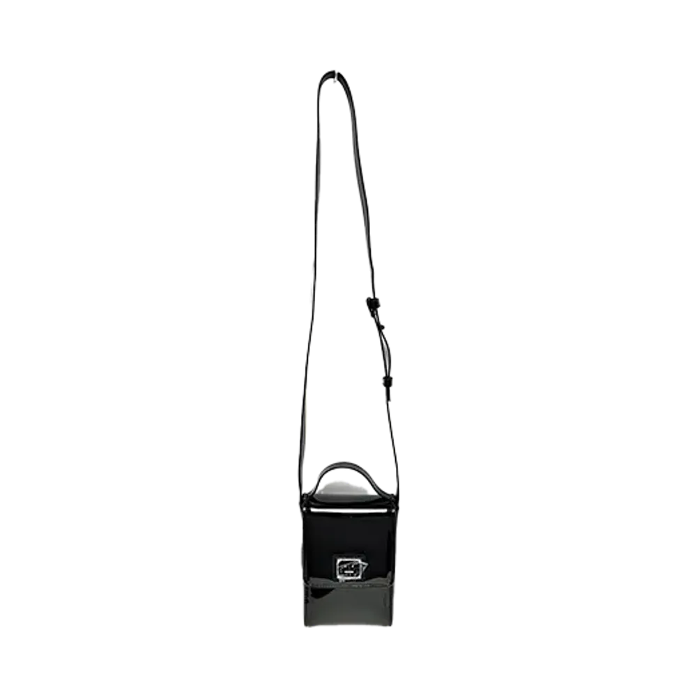 Acne Studios Akki Patent Plaque Face Bag "Black"