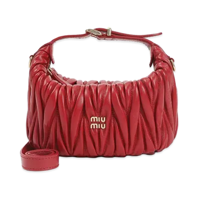 MIU MIU Women's `Matelass` Mini-Bag "Red"