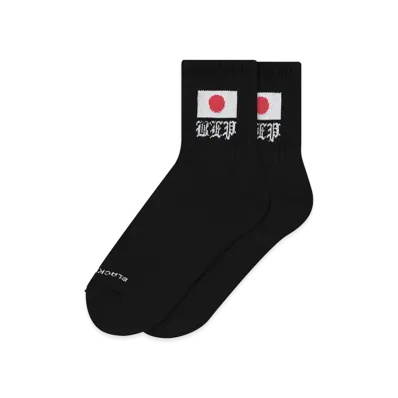 BlackEyePatch Japan Flag Short Socks "Black"