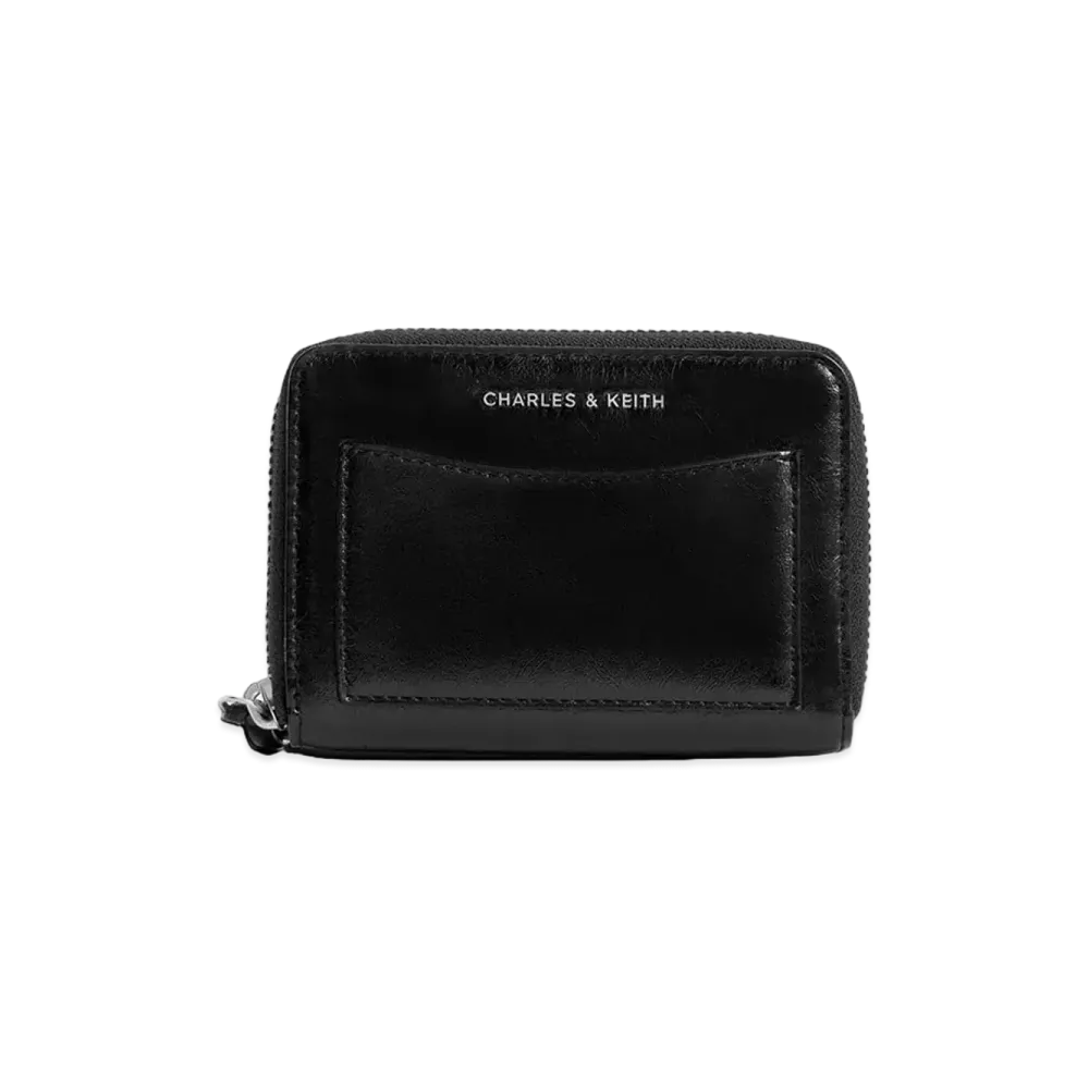 CHARLES & KEITH Zyria Zip Around Wallet "Noir"