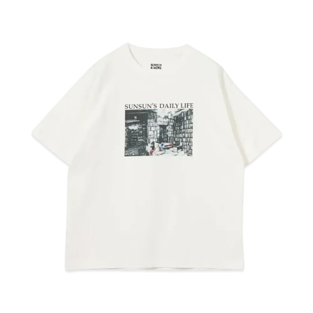 B:MING by BEAMS x PUPPET SUNSUN / Fade Photo Print T-Shirt Book "OffWhite"