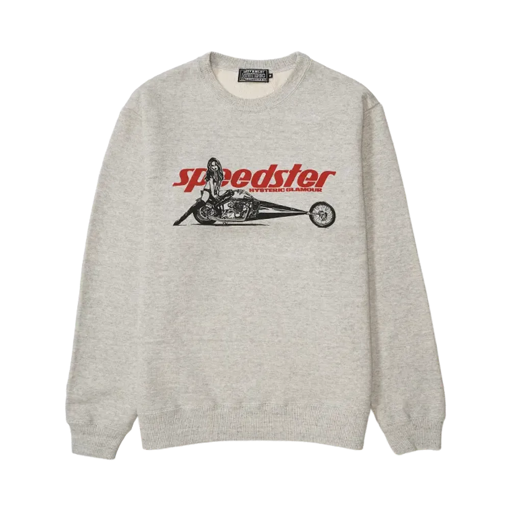 HYSTERIC GLAMOUR Speedster Sweatshirt "Top Gray"