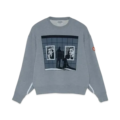 Cav Empt (C.E) UNBALANCE BEHIND CREW NECK "Grey"