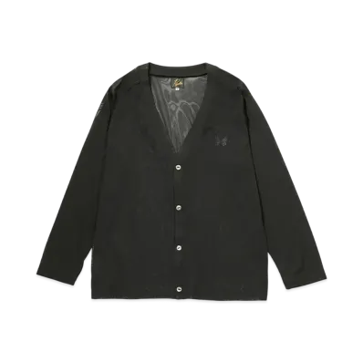 NEEDLES V Neck Cardigan - Poly Mesh "Khaki"