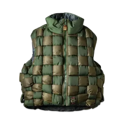 KAPITAL Ripstop Nylon Weaving Vest "Khaki"