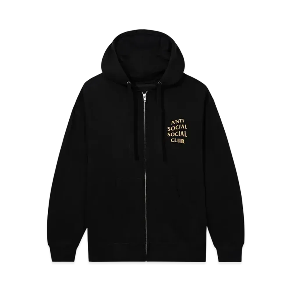ANTI SOCIAL SOCIAL CLUB Mind Games Zip-Up Hoodie "Black"