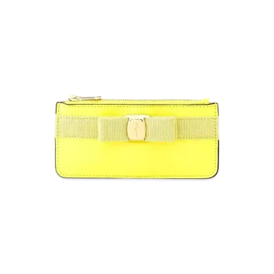 Salvatore Ferragamo Coin Case With Card Slot "Canary Yellow"