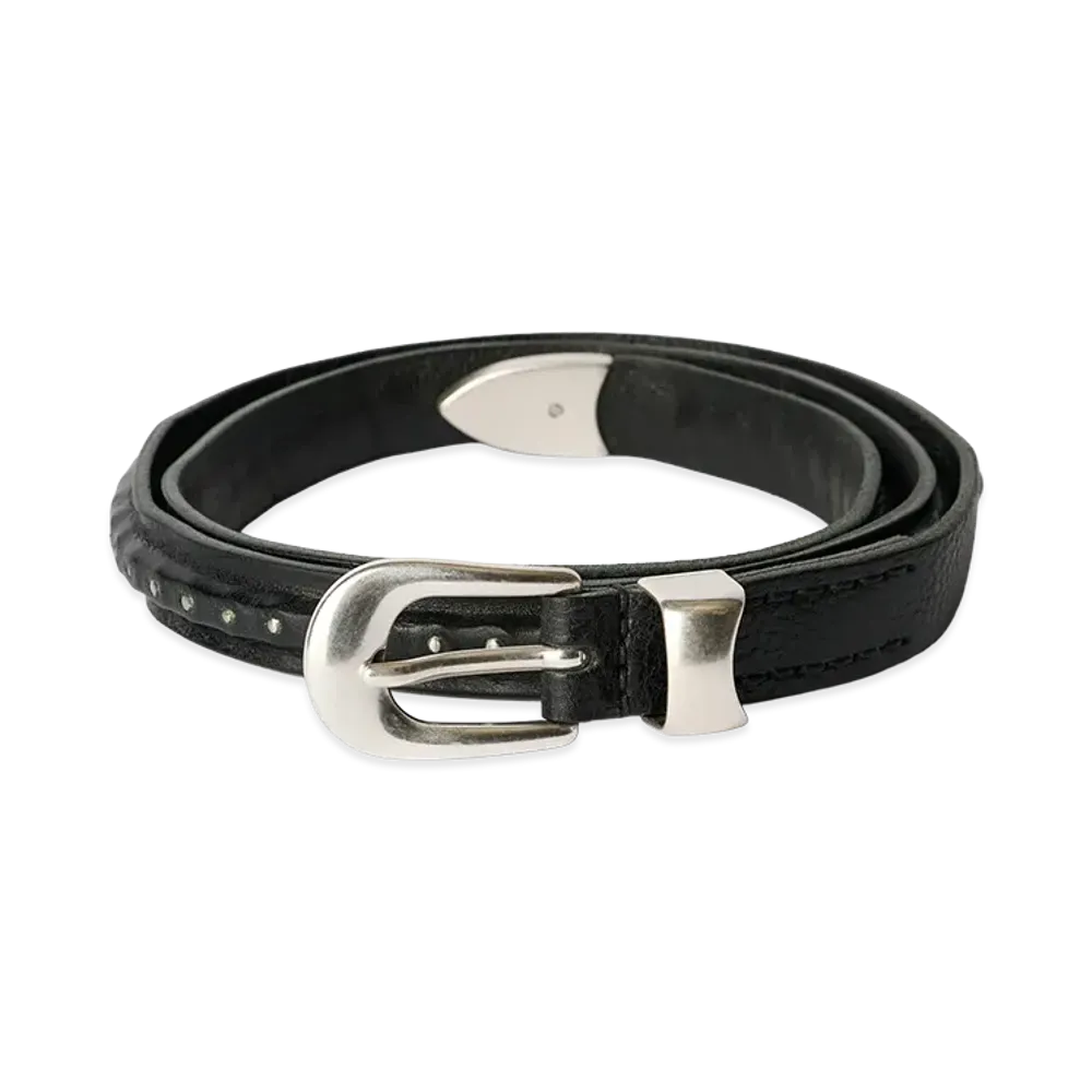 OUR LEGACY 2 Cm Bullet Chain Belt "Black Leather"