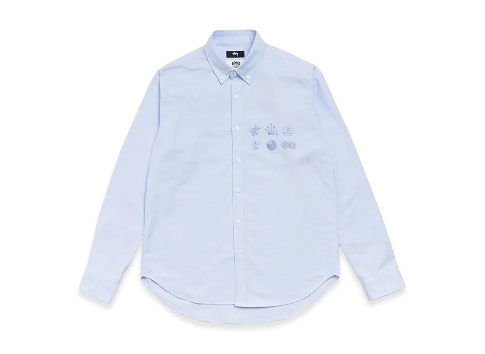 eYe JUNYA WATANABE MAN x Stussy W-Name Oxford BD Shirt "Saxe Blue"