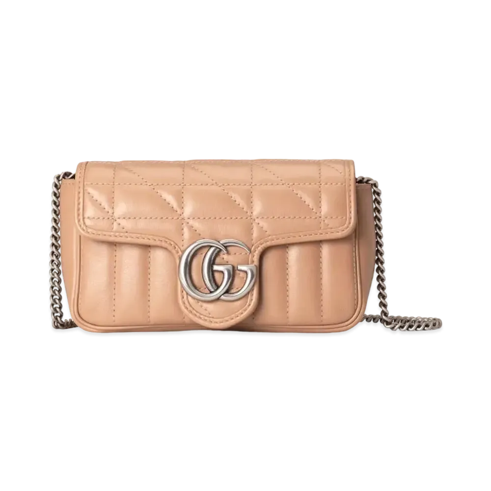 GUCCI GG Marmont Super Mini Bag "Rose Beige"