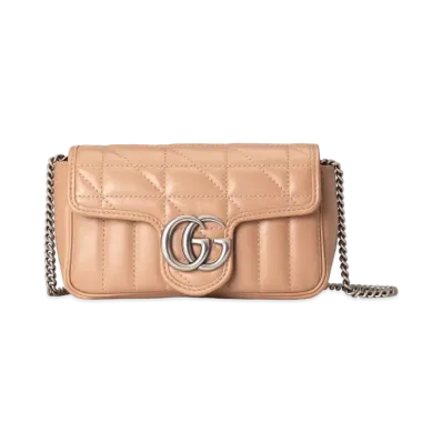 GUCCI GG Marmont Super Mini Bag "Rose Beige"