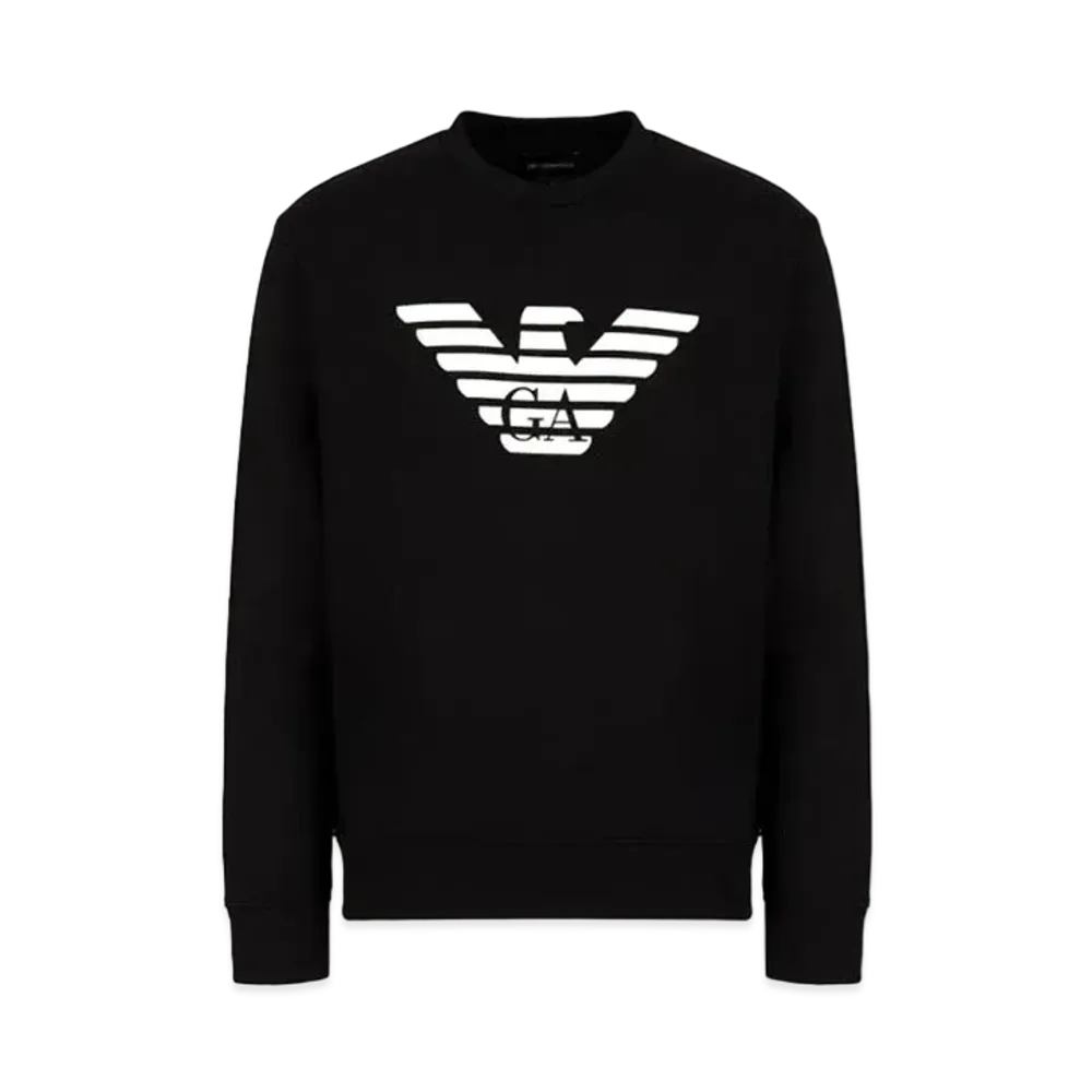 EMPORIO ARMANI Men's Modal-Blend Sweatshirt with Logo Print