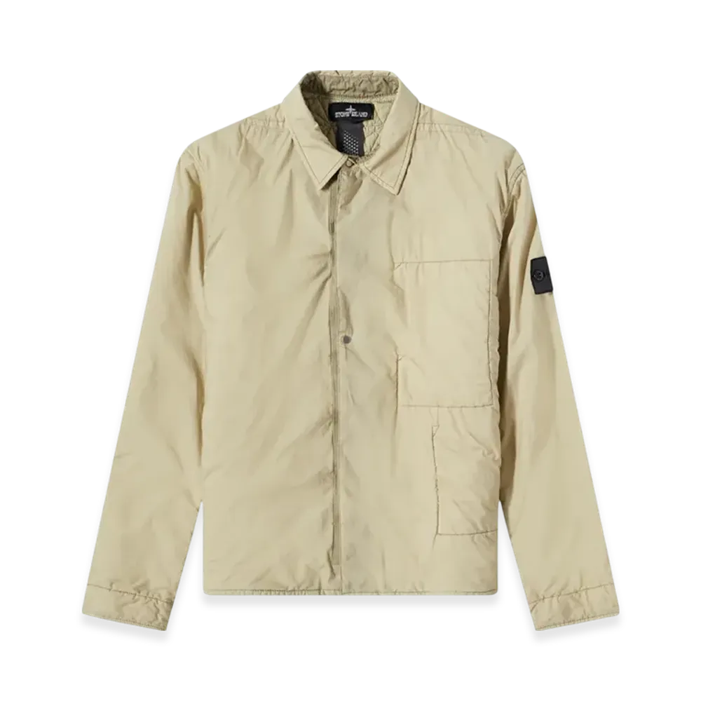 Stone Island Shadow Project 10412 HD Pelle OVO Cotton-TC Padded Overshirt - 22SS "Sand"