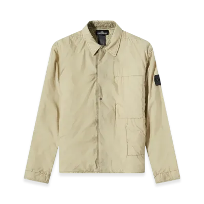 Stone Island Shadow Project 10412 HD Pelle OVO Cotton-TC Padded Overshirt - 22SS "Sand"