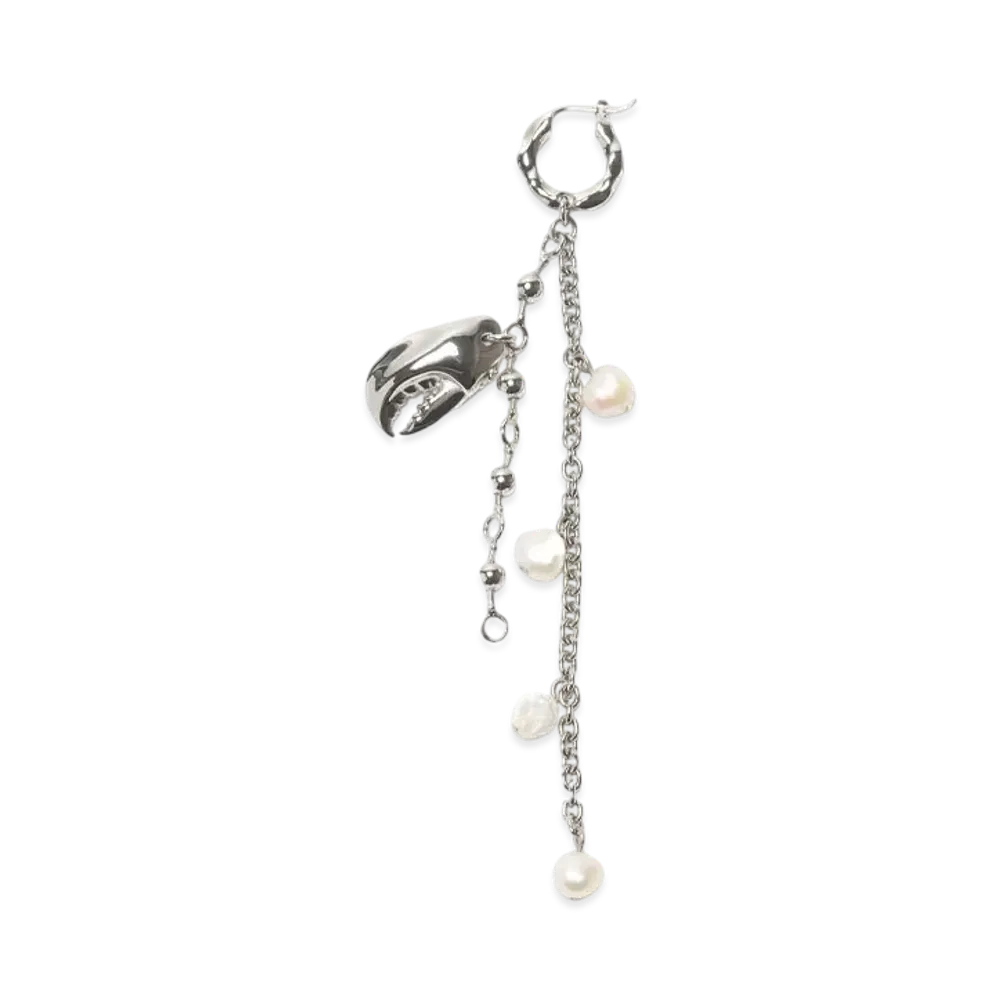 Acne Studios Claw Charm Earrings "Silver"