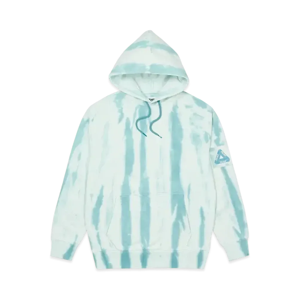 PALACE ZEBRA TIE DYE HOOD "Teal"