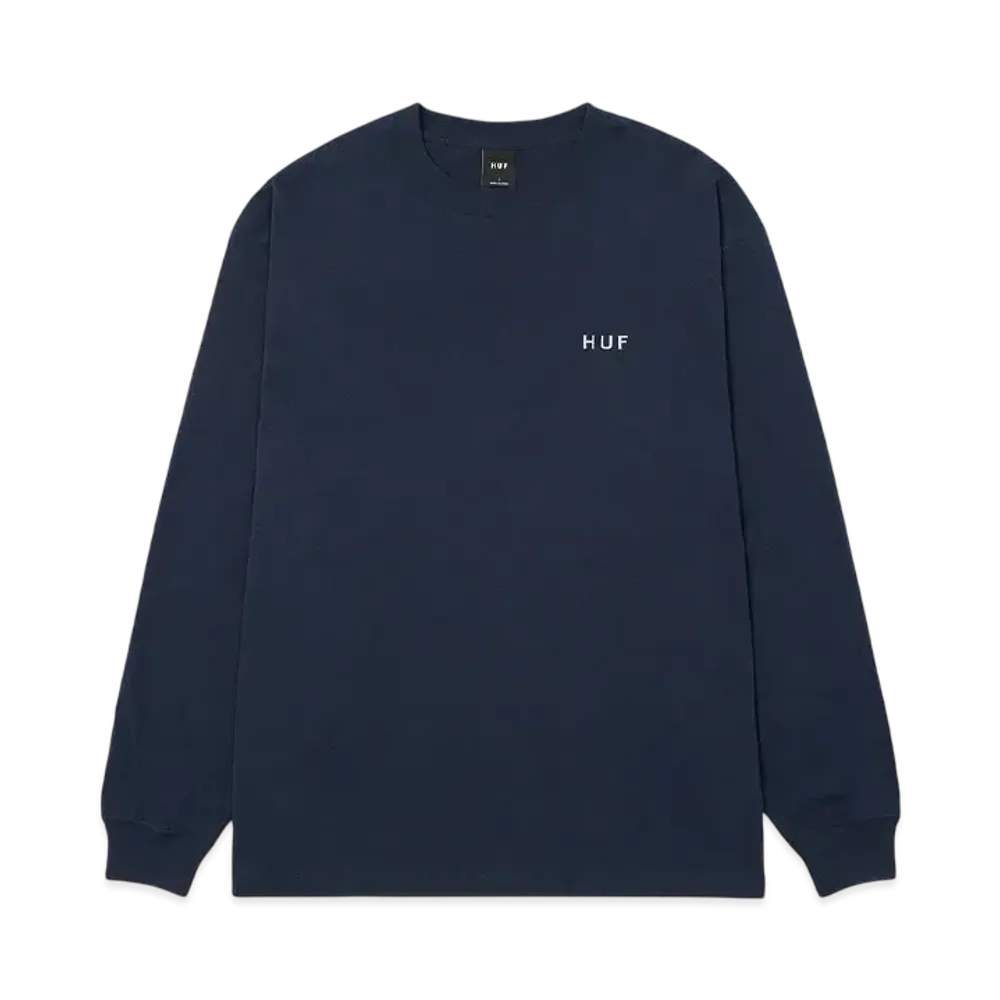 HUF OG Logo LS Tee "Navy"