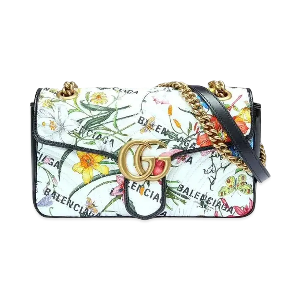 GUCCI x BALENCIAGA The Hacker GG Mermont Small Bag "White Canvas"
