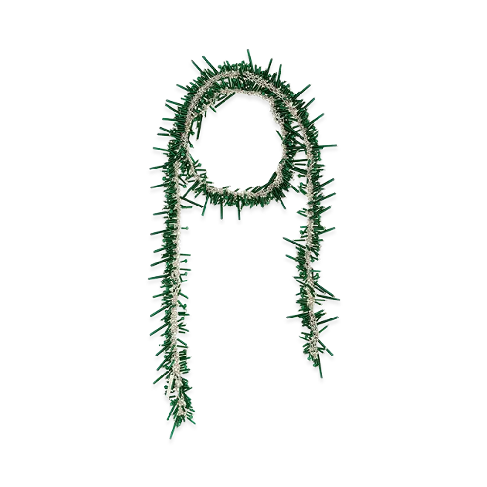 DRIES VAN NOTEN Women's 'embroidered Scarf' Necklace "Green"
