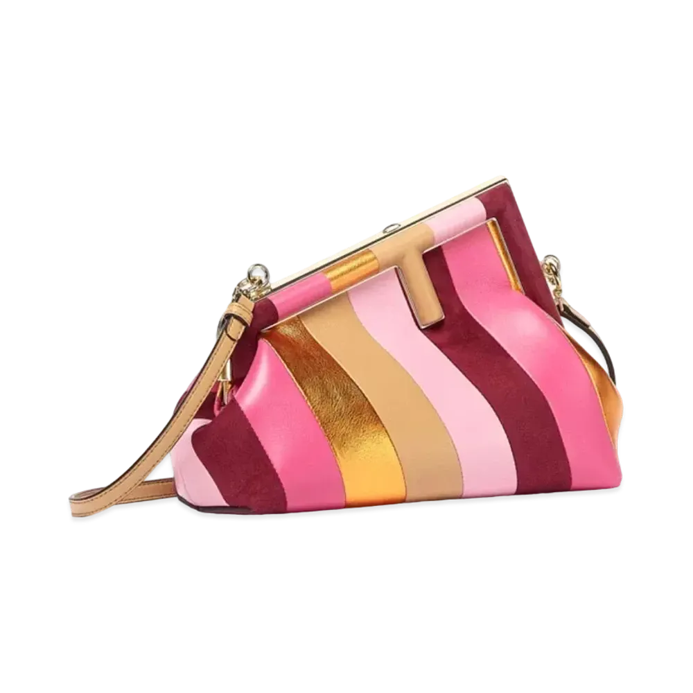 FENDI Fendi First Small Leather Bag Inlay "Multicolor"