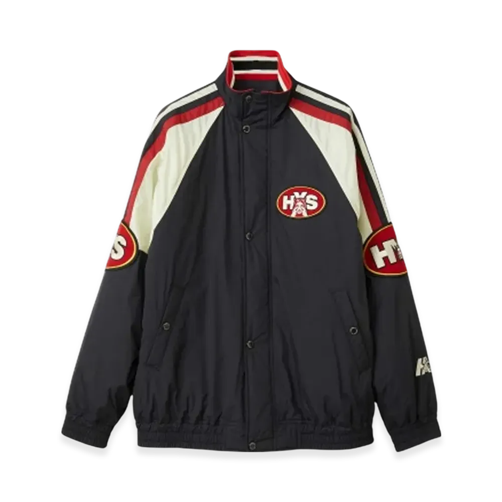 HYSTERIC GLAMOUR Evil Star Patch Stand Up Collar Jacket "Black"