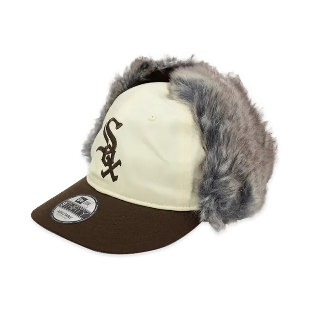 NEW ERA x THE CAP 9Thirty Cozy Flap Chicago White Sox "Chrome White/Brown"