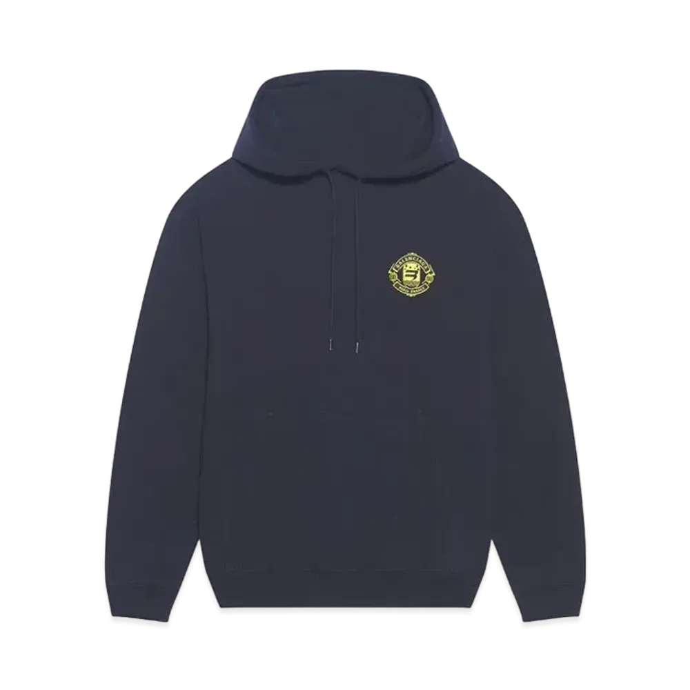 BALENCIAGA MENS Quest Medium Fit Hoodie "Blue"