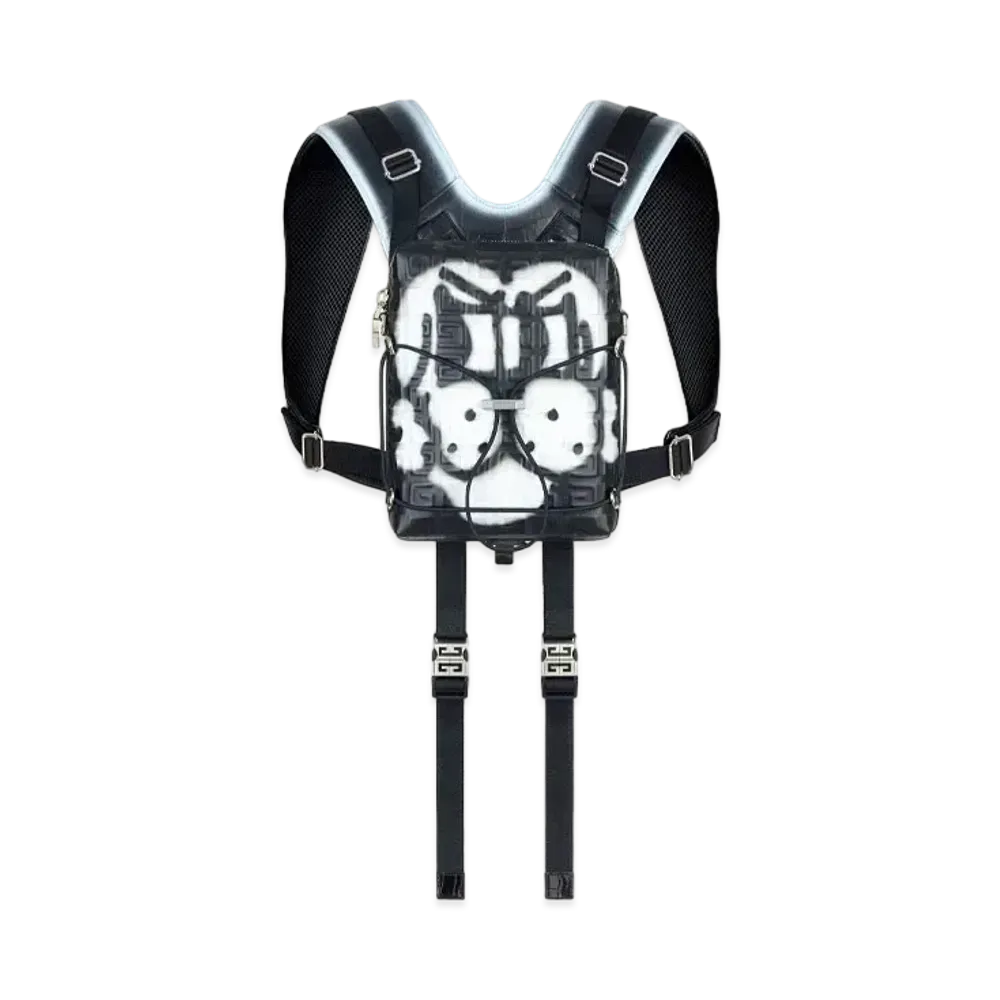 GIVENCHY Venture Backpack In Leather With Tag Effect Prints "Black White"