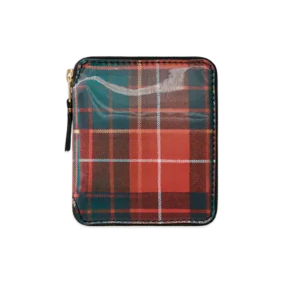 COMME des GARCONS Wallet Lenticular Tartan B "Red/Green"