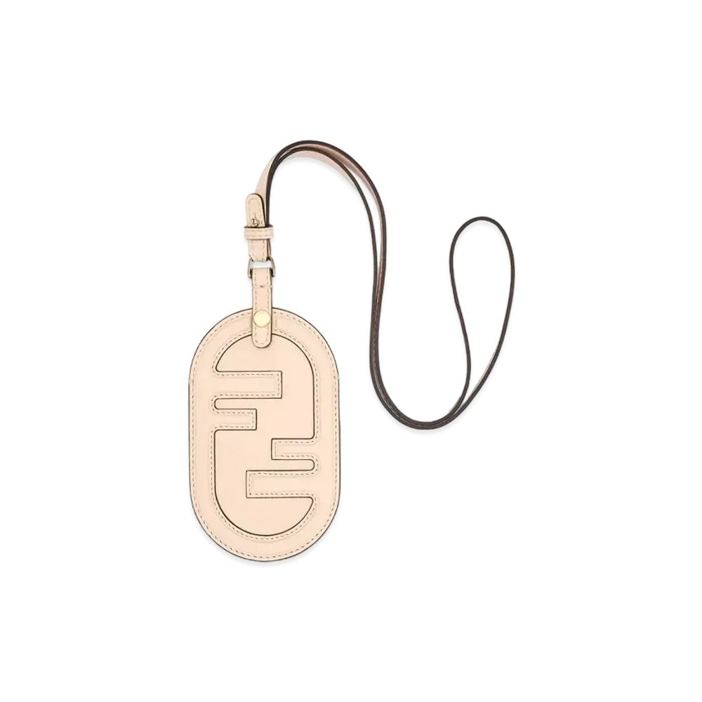 FENDI Leather Name Card Holder "Pink"