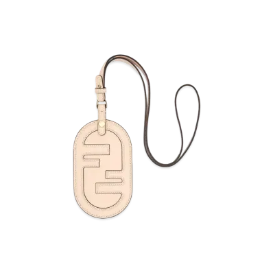 FENDI Leather Name Card Holder "Pink"