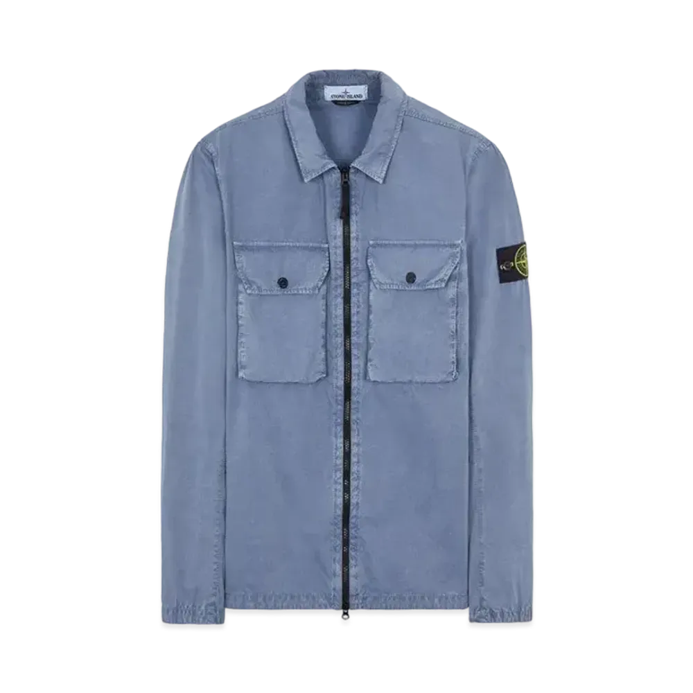 Stone Island 113WN BRUSHED COTTON CANVAS_'OLD' EFFECT "Pastel Blue"